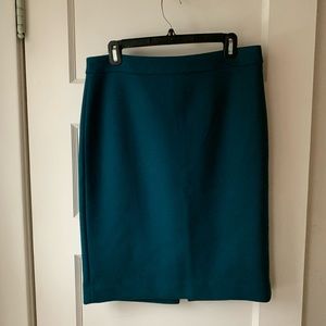 J. Crew Wool No. 2 Pencil Skirt - Dark Teal - Size 10